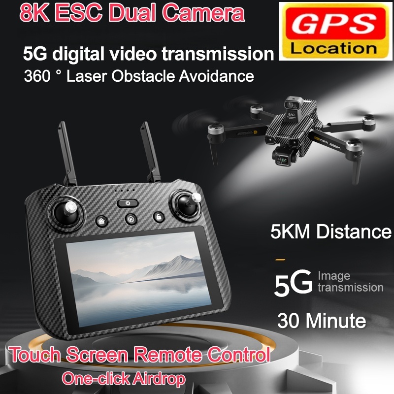 Brushless 8K ESC Dual Camera D - Drone Gimbal 3 Axis recension och pris