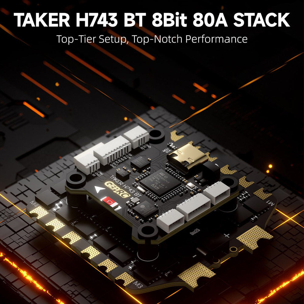 GEPRC TAKER H743 BT 8Bit 80A S - Drone Gimbal Controller recension och pris